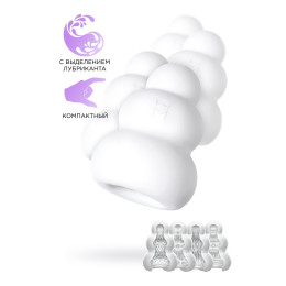 Мастурбатор нереалистичный MensMax Pucchi Set Box Variety, TPE, белый, 6,5 см