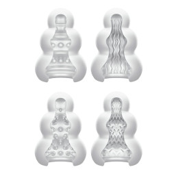 Мастурбатор нереалистичный MensMax Pucchi Set Box Variety, TPE, белый, 6,5 см