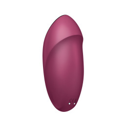 Вибромассажер Satisfyer Tap & Climax 1, силикон, бордовый, 11 см