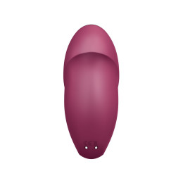 Вибромассажер Satisfyer Tap & Climax 1, силикон, бордовый, 11 см