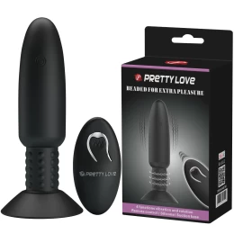 Анальная вибровтулка с ротацией и беспроводным управлением Pretty Love