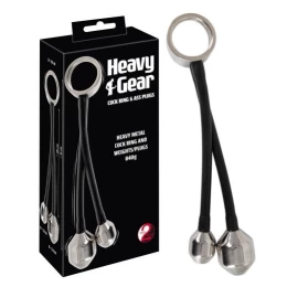 Эрекционное кольцо с металлическими грузиками Cock ring &amp; Ass plugs