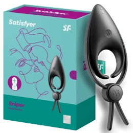 Эрекционное кольцо-лассо с вибрацией Satisfyer Sniper черное