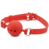 Силиконовый дышащий кляп-шар red M