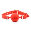 Силиконовый дышащий кляп-шар red M