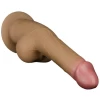 Реалистичный фаллоимитатор на присоске с мошонкой Dual Layered Handle Cock 25 см