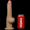 Реалистичный фаллоимитатор на присоске с мошонкой Dual Layered Handle Cock 25 см