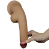 Реалистичный фаллоимитатор на присоске с мошонкой Dual Layered Handle Cock 25 см