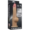 Реалистичный фаллоимитатор на присоске с мошонкой Dual Layered Handle Cock 25 см
