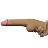 Реалистичный фаллоимитатор на присоске с мошонкой Dual Layered Handle Cock 25 см