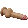 Реалистичный фаллоимитатор на присоске с мошонкой Dual Layered Handle Cock 25 см