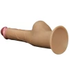 Реалистичный фаллоимитатор на присоске с мошонкой Dual Layered Handle Cock 25 см