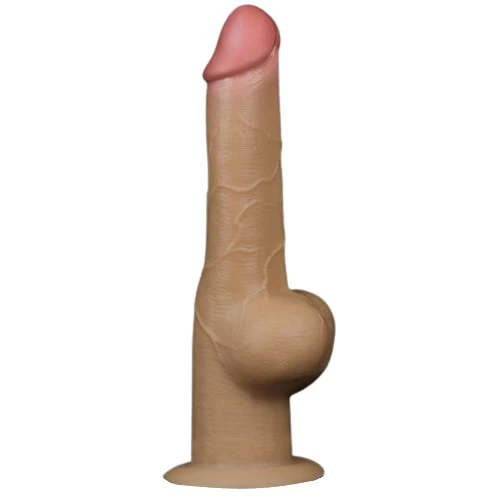 Реалистичный фаллоимитатор на присоске с мошонкой Dual Layered Handle Cock 25 см
