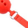 Силиконовый дышащий кляп-шар red M