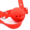Силиконовый дышащий кляп-шар red M