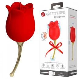 Клиторальный стимулятор Pretty Love Rose Lover в виде розочки