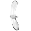 Двусторонний фаллос из стекла Satisfyer Double Crystal прозрачный 20 см