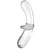 Двусторонний фаллос из стекла Satisfyer Double Crystal прозрачный 20 см
