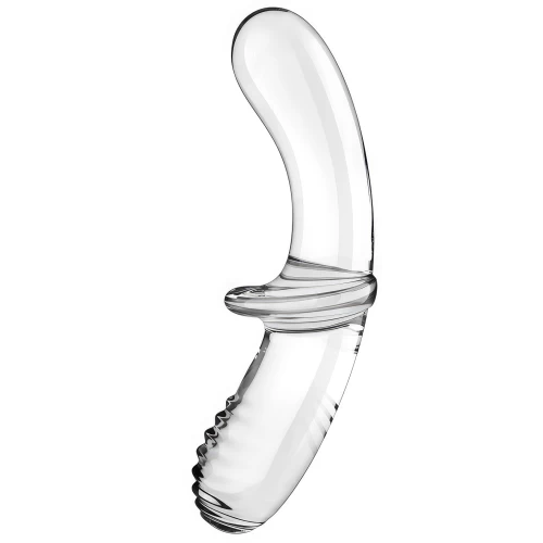 Двусторонний фаллос из стекла Satisfyer Double Crystal прозрачный 20 см