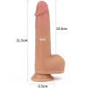 Реалистичный вибратор с ротацией и функцией нагрева Nature Cock Anthony на присоске 22 см