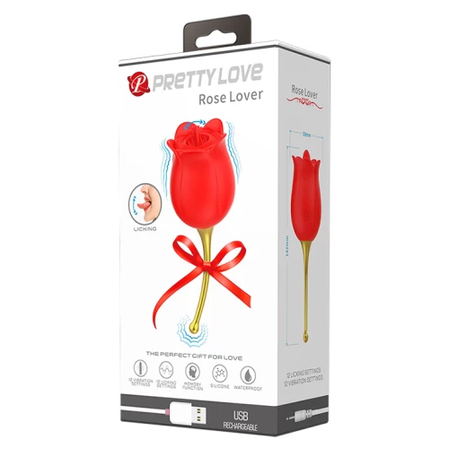 Клиторальный стимулятор Pretty Love Rose Lover в виде розочки