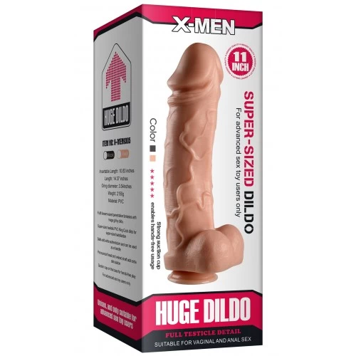 Рельефный фаллоимитатор X-Men Huge Dildo 36 см