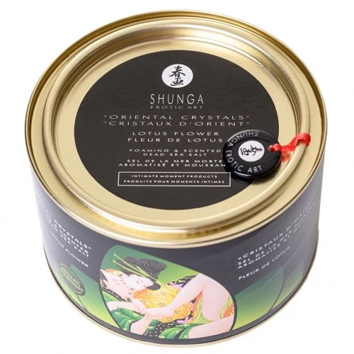 Соль мёртвого моря Shunga Bath Salts Lotus Flower + свеча 600 гр
