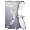 Двусторонний фаллос из стекла Satisfyer Double Crystal прозрачный 20 см