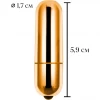 Золотистая вибропуля X-Basic Bullet Mini Lovetoy с 10 режимами вибрации
