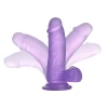 Фиолетовый фаллос Jelly Studs Crystal Dildo Small 16 см