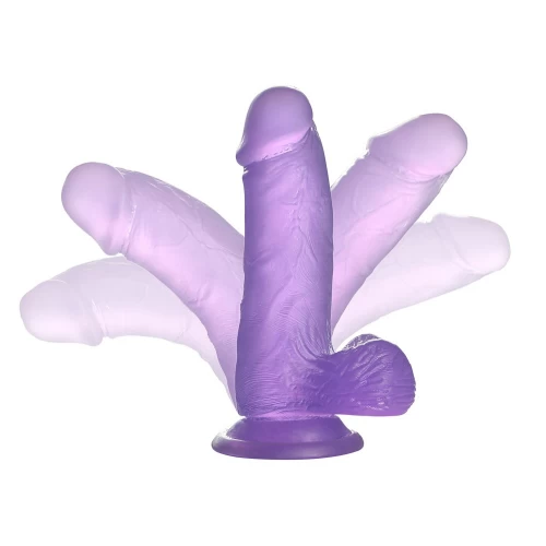 Фиолетовый фаллос Jelly Studs Crystal Dildo Small 16 см