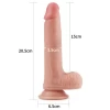 Фаллоимитатор на присоске с мошонкой Dual-Layered Liquid Silicone Nature Cock 21 см