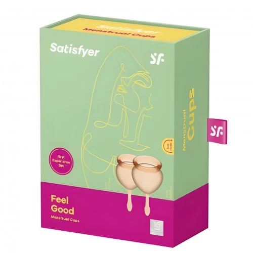 Набор из двух менструальных чаш Satisfyer Feel Good оранжевый