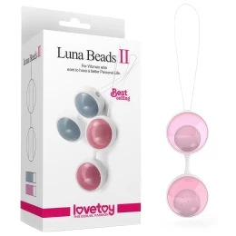 Вагинальные шарики со смещённым центром тяжести Luna Beads розовые