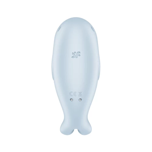 Вакуумный стимулятор клитора с вибрацией Satisfyer Seal You Soon, силикон, голубой, 11 см