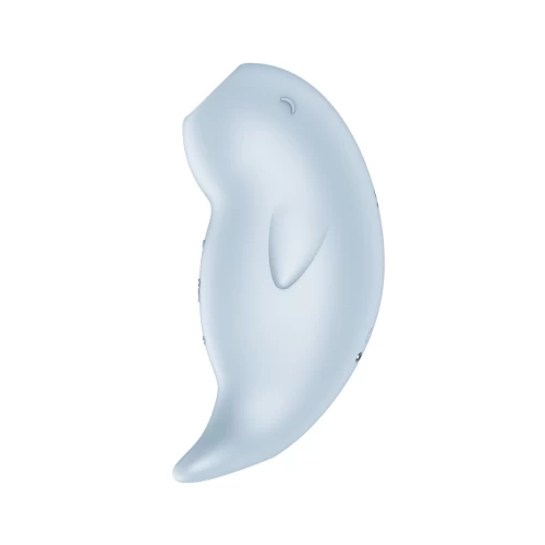 Вакуумный стимулятор клитора с вибрацией Satisfyer Seal You Soon, силикон, голубой, 11 см