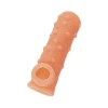 Насадка реалистичная KOKOS NUDE SLEEVE с дополнительной стимуляцией, TPE, телесная, 14 см