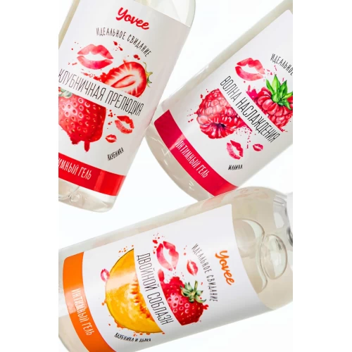 Съедобная гель-смазка Yovee «Двойной соблазн» с Д-Пантенолом, со вкусом клубники и дыни, 50 мл