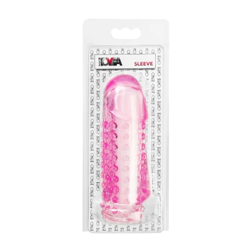 Насадка на пенис с дополнительной стимуляцией TOYFA Basic, TPE, розовый, 13 см