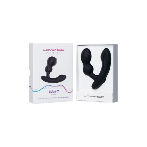 Стимулятор простаты LOVENSE Edge 2, силикон, черный, 12,4 см