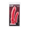 Анально-вагинальный вибратор Black&Red by TOYFA, силикон, красный, 19,5 см