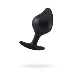 Анальная пробка MystimRocking Force S, электростимуляция, силикон, черная, Ø 3,7 см