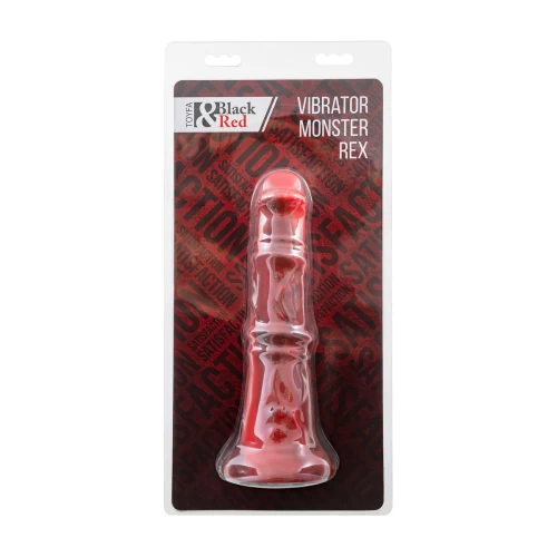 Вибратор Black&Red by TOYFA Monster Rex, силикон, красно-черный, 24,5 см