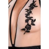 Боди Glossy Kiara из материала Wetlook, черное, S