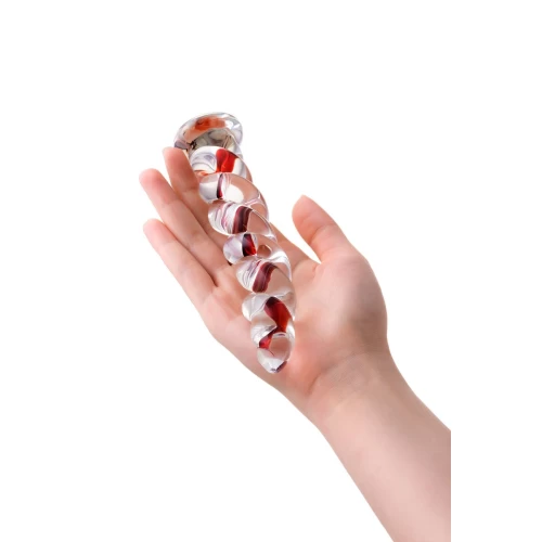 Нереалистичный фаллоимитатор Sexus Glass, стекло, прозрачный, 18 см