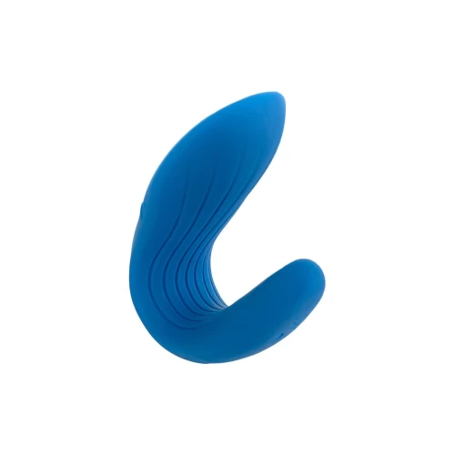Многофункциональный стимулятор для пар Satisfyer Double Whale, силикон, голубой, 17 см.