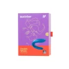 Многофункциональный стимулятор для пар Satisfyer Double Whale, силикон, голубой, 17 см.