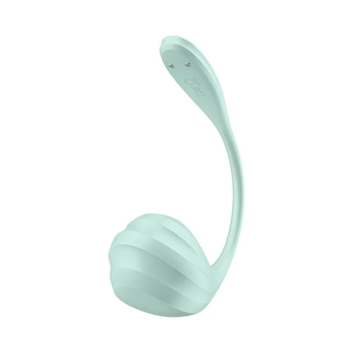Виброяйцо Satisfyer Smooth Petal Connect App, мятное, 6,5 см