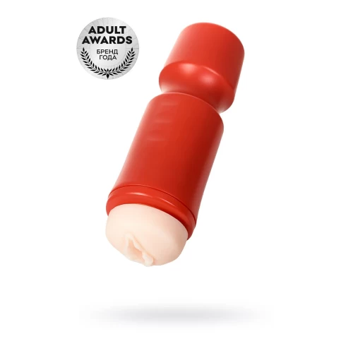 Мастурбатор A-Toys by TOYFA Denna, вагина, TPE, красный, 24 см, 7,6 см