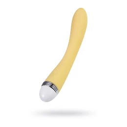 Нереалистичный вибратор Flovetta Calla, силикон, желтый, 22 см